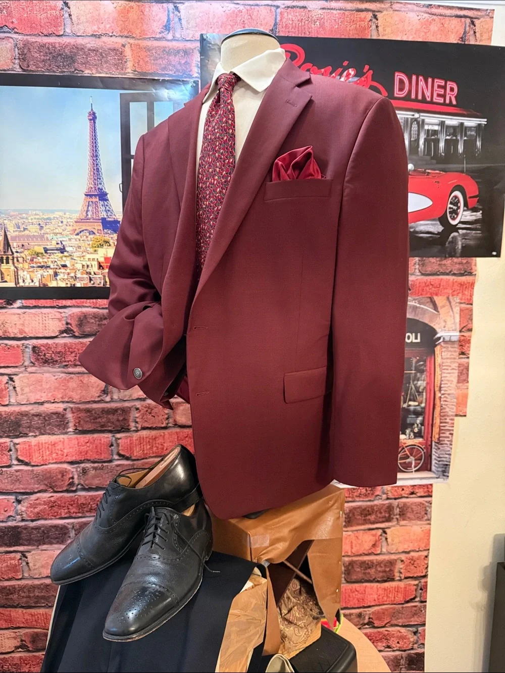 Stafford Maroon Blazer